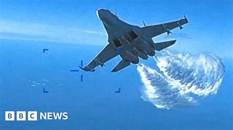 Watch the moment Russian jet strikes US drone over Black Sea